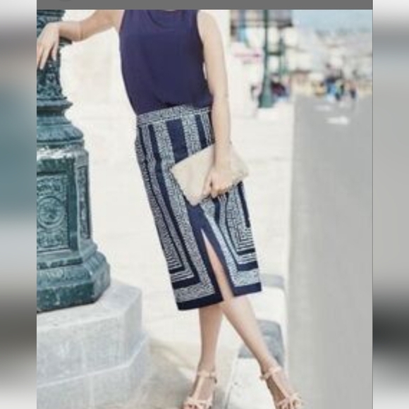 Boden Dresses & Skirts - Boden A-Line Navy and White Skirt Women's Size 2R